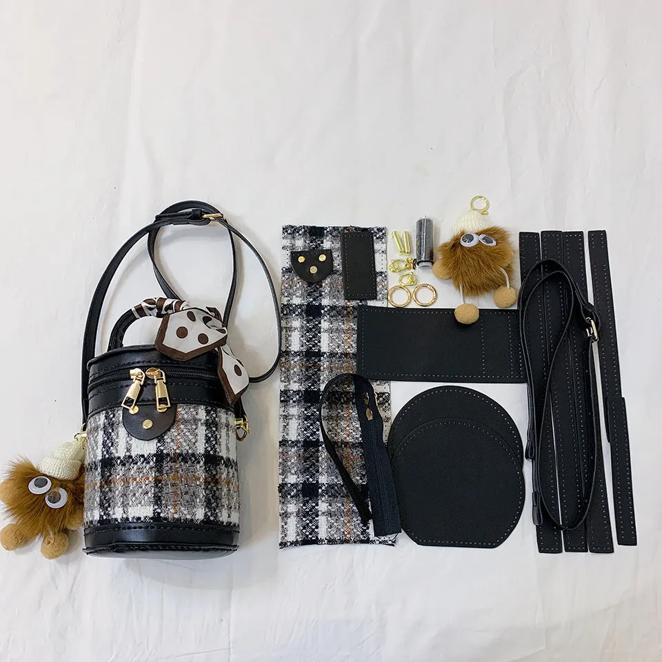 Material Rhombus Portable Homemade Fashion Western Style Bags