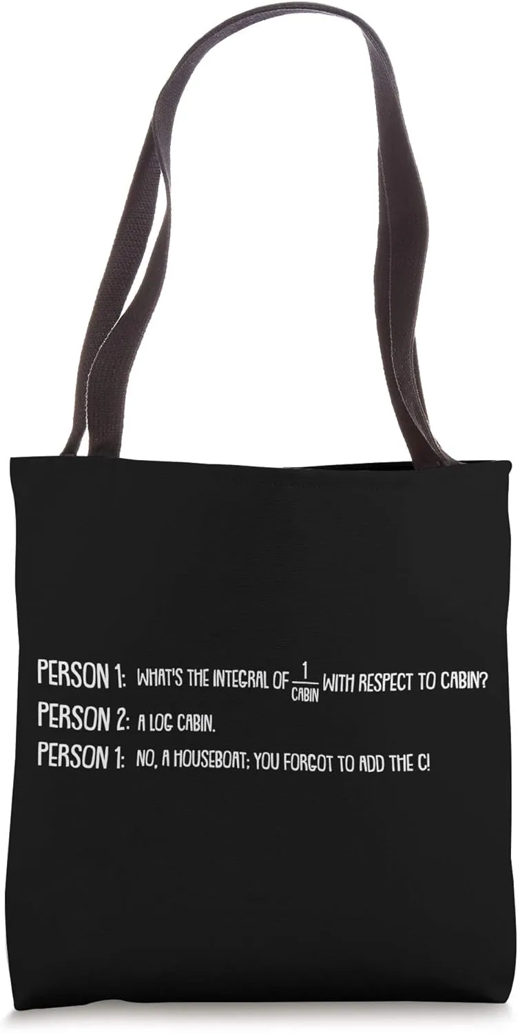 Math Joke PHD Funny PH.D Grad Candidate Student Gift Tote Bag