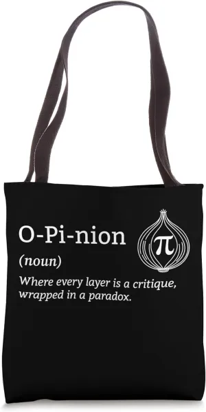Mathematical Paradox Onion Opinion Pi Definition Math Lovers Tote Bag