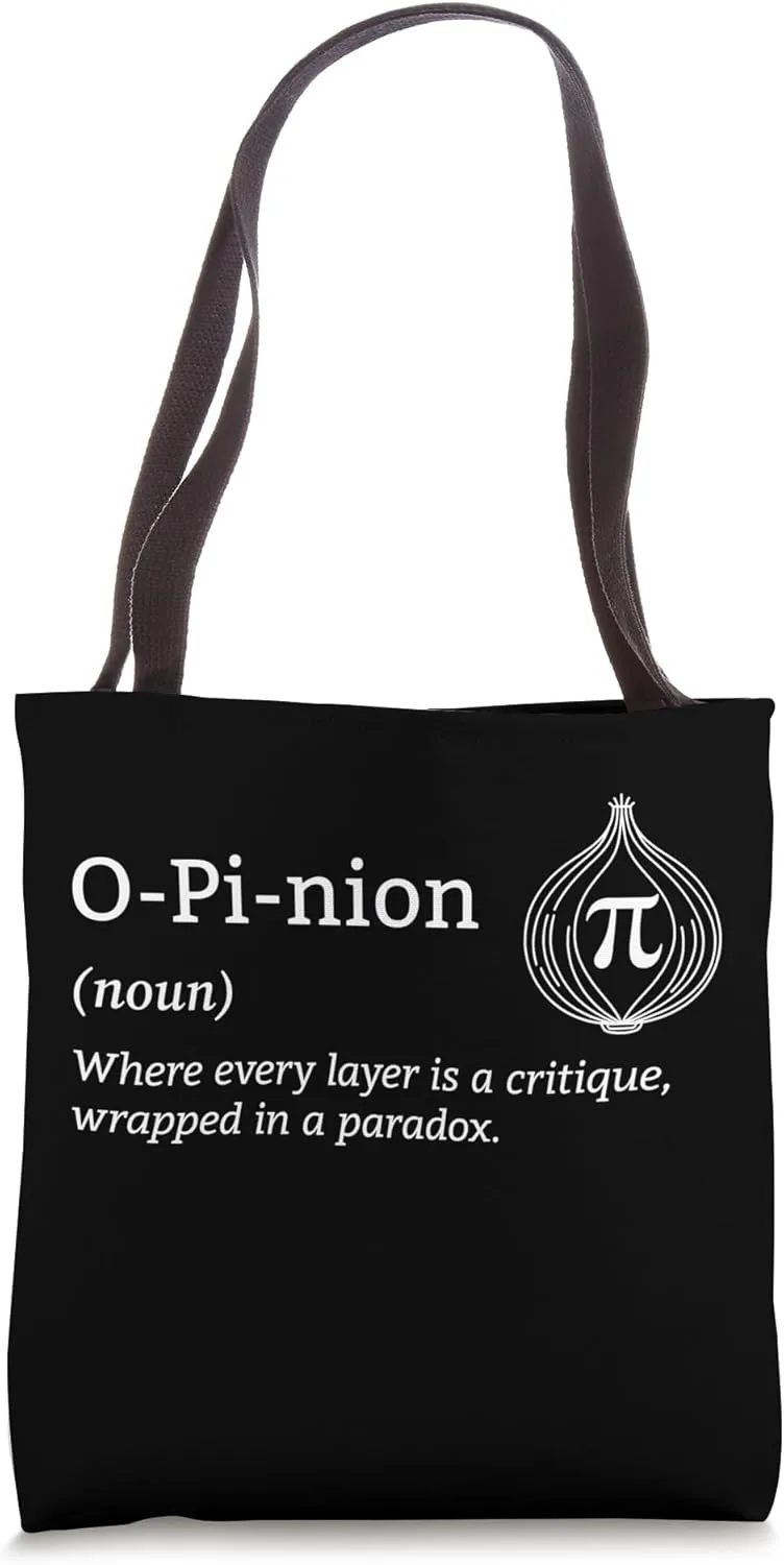Mathematical Paradox Onion Opinion Pi Definition Math Lovers Tote Bag