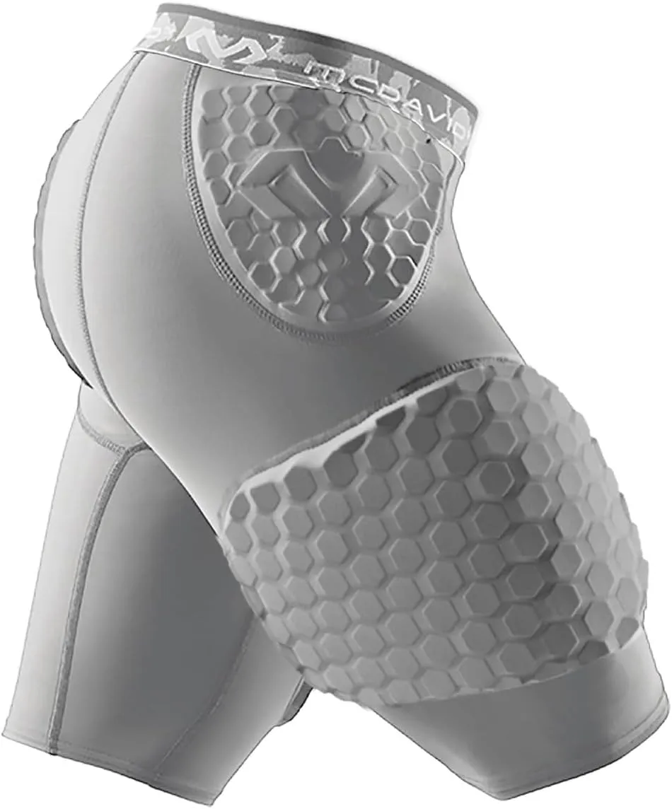 McDavid Men's Football Shorts W/Contoured Wrap-Around Thigh Pads, Compression, Comfortable, Breathable Protection