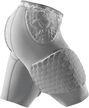 McDavid Men's Football Shorts W/Contoured Wrap-Around Thigh Pads, Compression, Comfortable, Breathable Protection