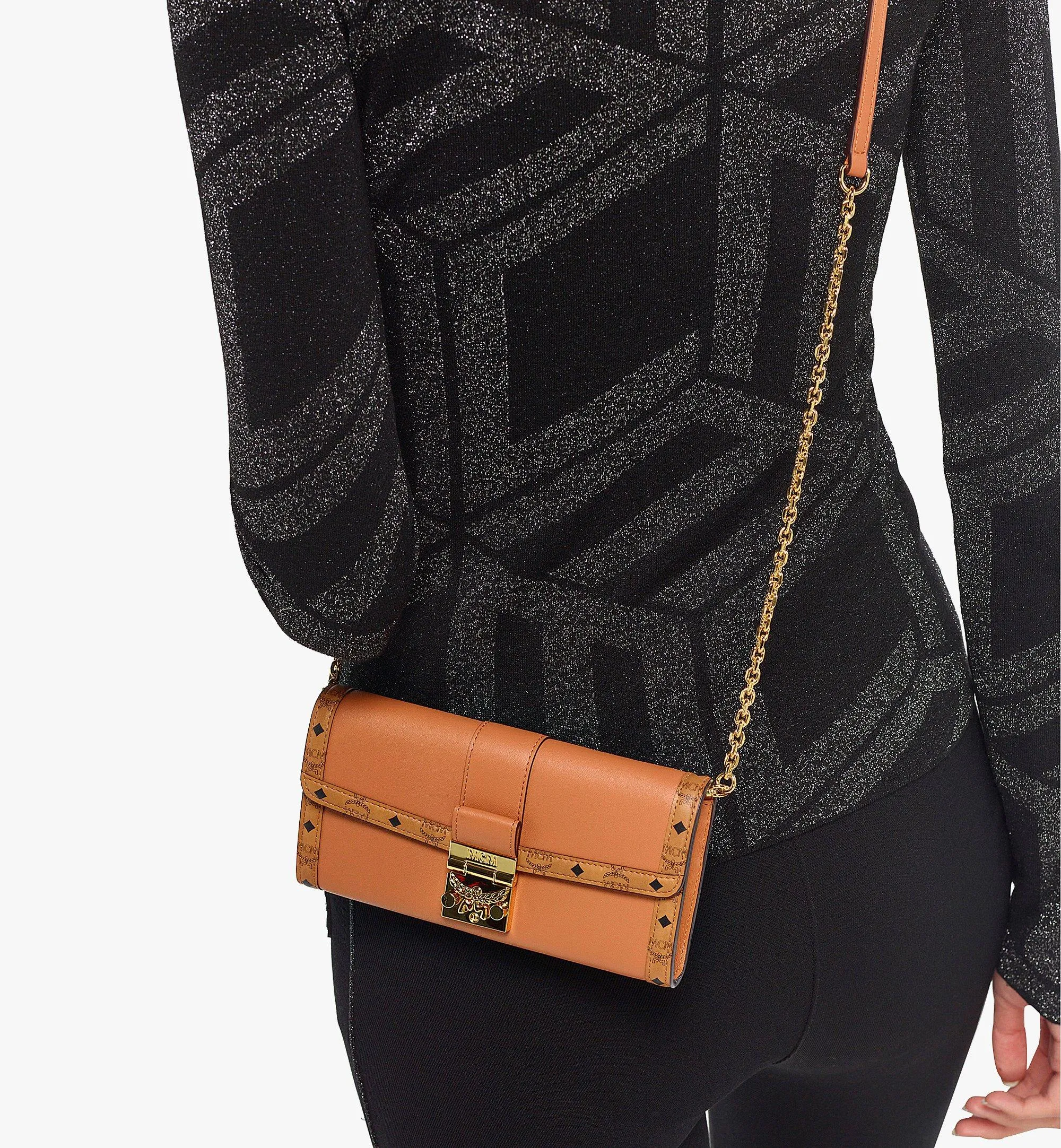 MCM Women's Tracy Chain Wallet in Leather Visetos Mix