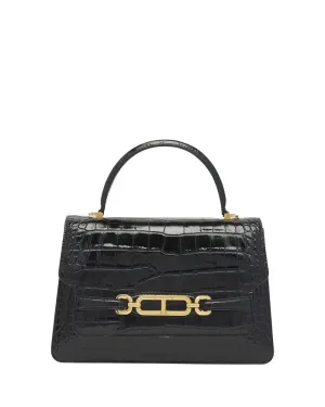 Medium Top Handle Bag in Black