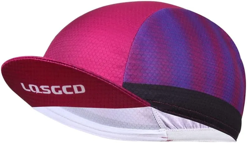 Meicynhoger 2-Pack Breathable Bike Cap Under Helmet for Men & Women, Polyester MTB Cycling Caps with Sun Visor