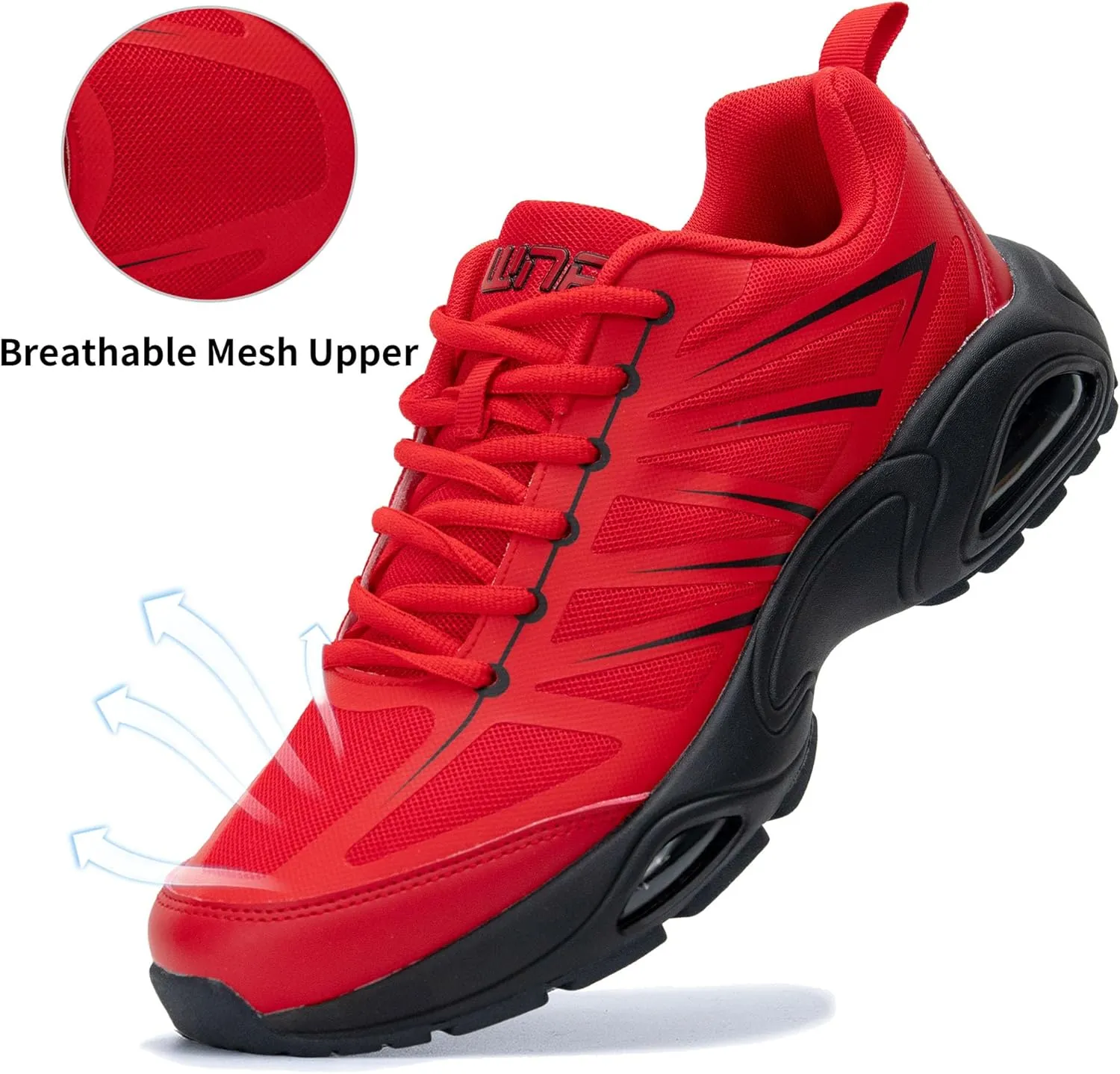 Mens Air Running Shoes Tennis Athletic Sneakers Lightweight Breathable Non Slip Walking Jogging Workout Gym Sports Footwear US 7-13