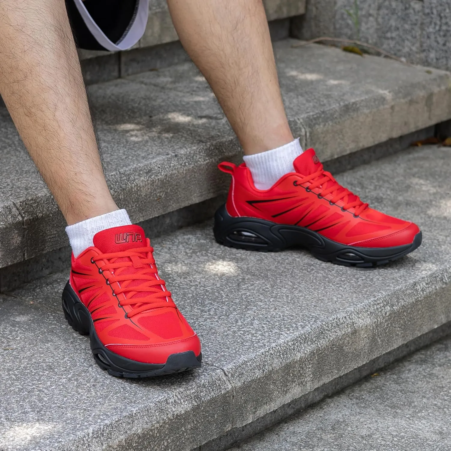 Mens Air Running Shoes Tennis Athletic Sneakers Lightweight Breathable Non Slip Walking Jogging Workout Gym Sports Footwear US 7-13