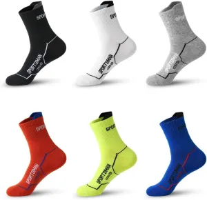 Mens Ankle Athletic Socks Running Socks Cotton Low Cut Breathable Cushioned Arch Support Casual Socks 6-12 (6 Pairs)
