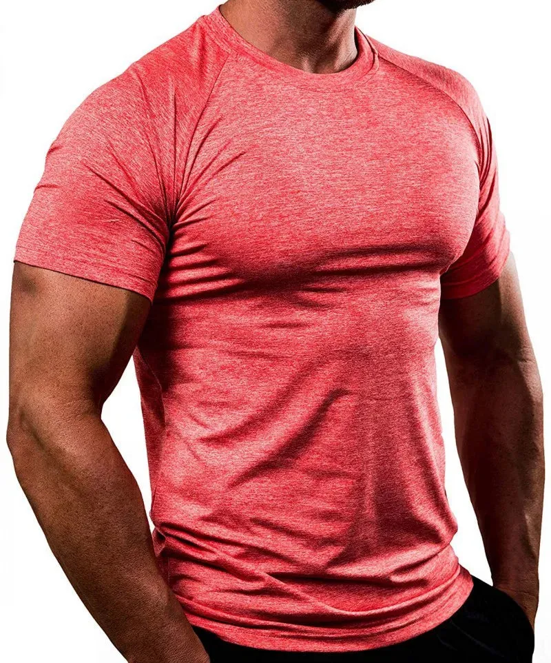Men's fast dry Breathable sports running high elastic tights short sleeves