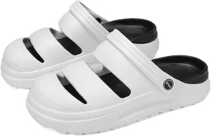 Men's Graffiti Toe Closed Shallow Breathable Beach Water Shoes, Lightweight Casual Anti Slip Chef Shoes, Wide Casual Garden Shoes, Lightweight Comfortable Walking Shoes
