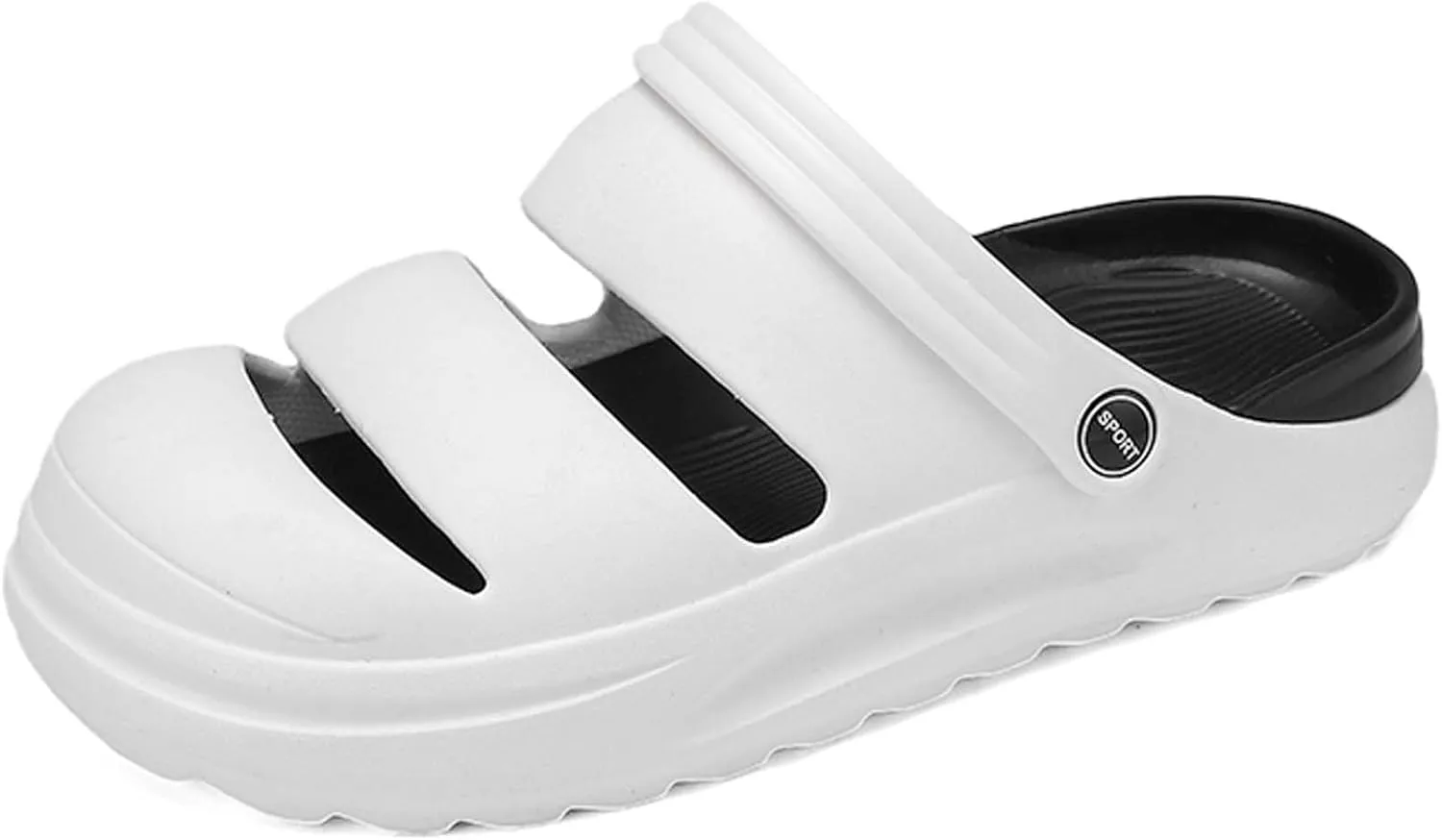Men's Graffiti Toe Closed Shallow Breathable Beach Water Shoes, Lightweight Casual Anti Slip Chef Shoes, Wide Casual Garden Shoes, Lightweight Comfortable Walking Shoes