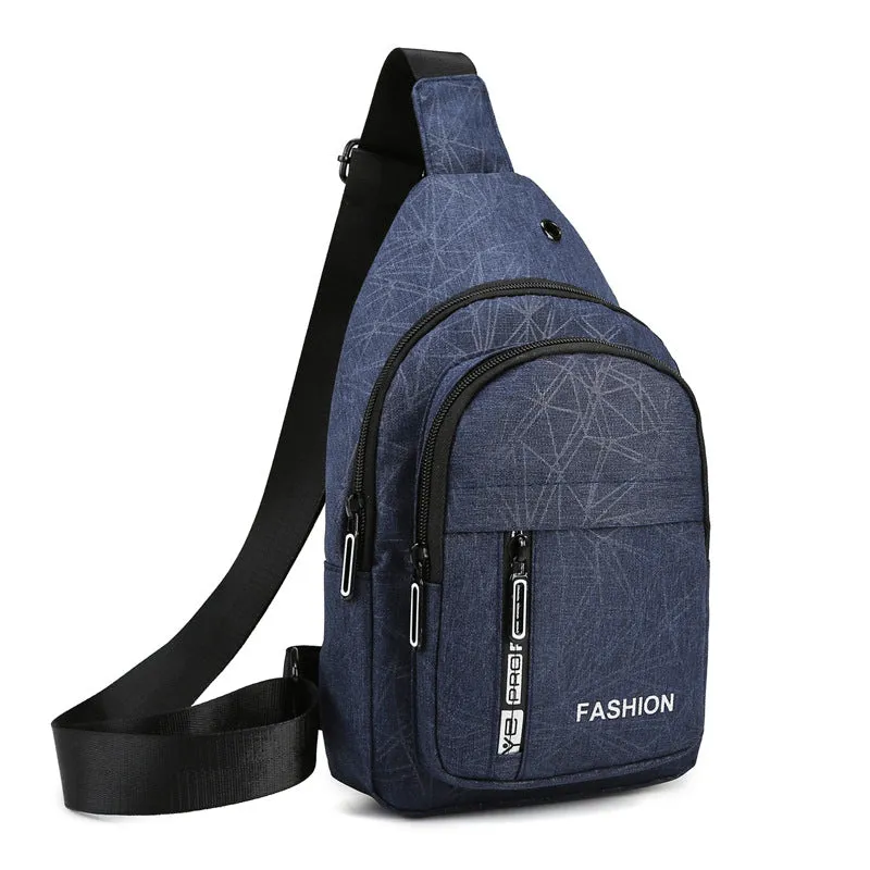 Men's Korean Fashionable Oxford Cloth Canvas Men's Chest Bags