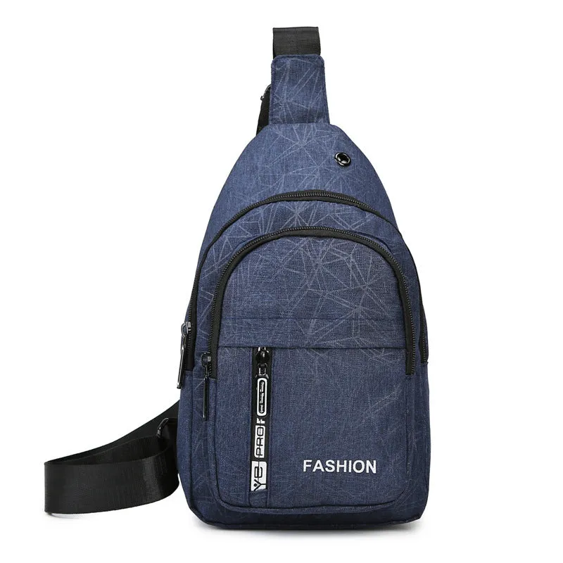 Men's Korean Fashionable Oxford Cloth Canvas Men's Chest Bags