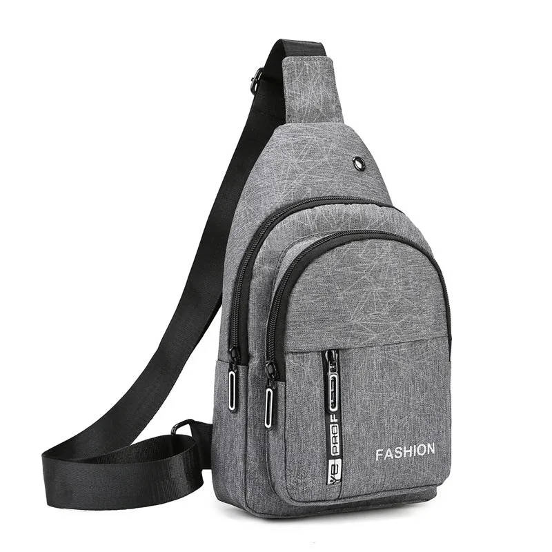 Men's Korean Fashionable Oxford Cloth Canvas Men's Chest Bags
