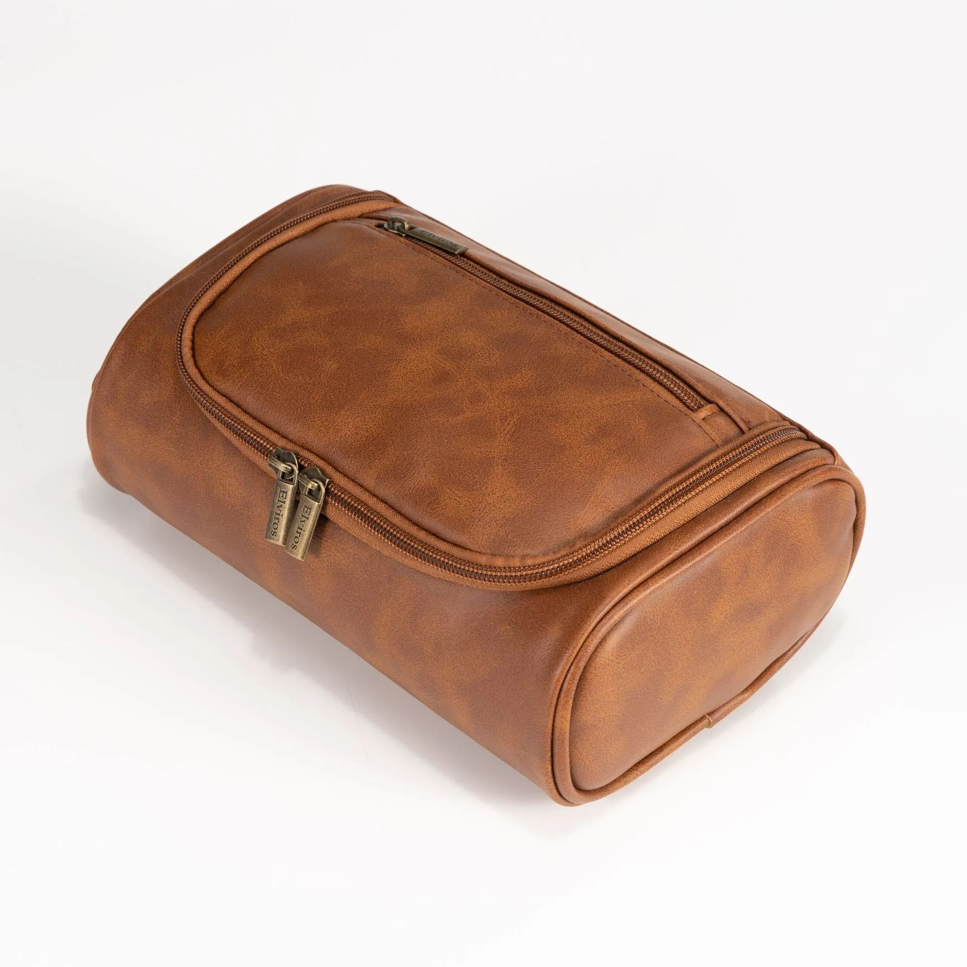 Men's Leather Small-size Full Toiletry Waterproof Makeup Cosmetic Bags