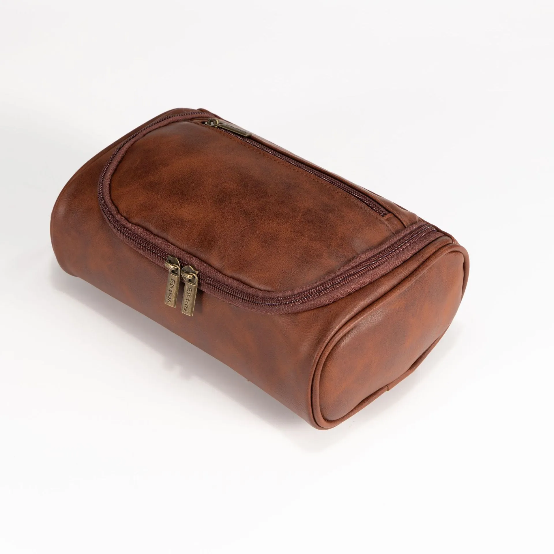 Men's Leather Small-size Full Toiletry Waterproof Makeup Cosmetic Bags