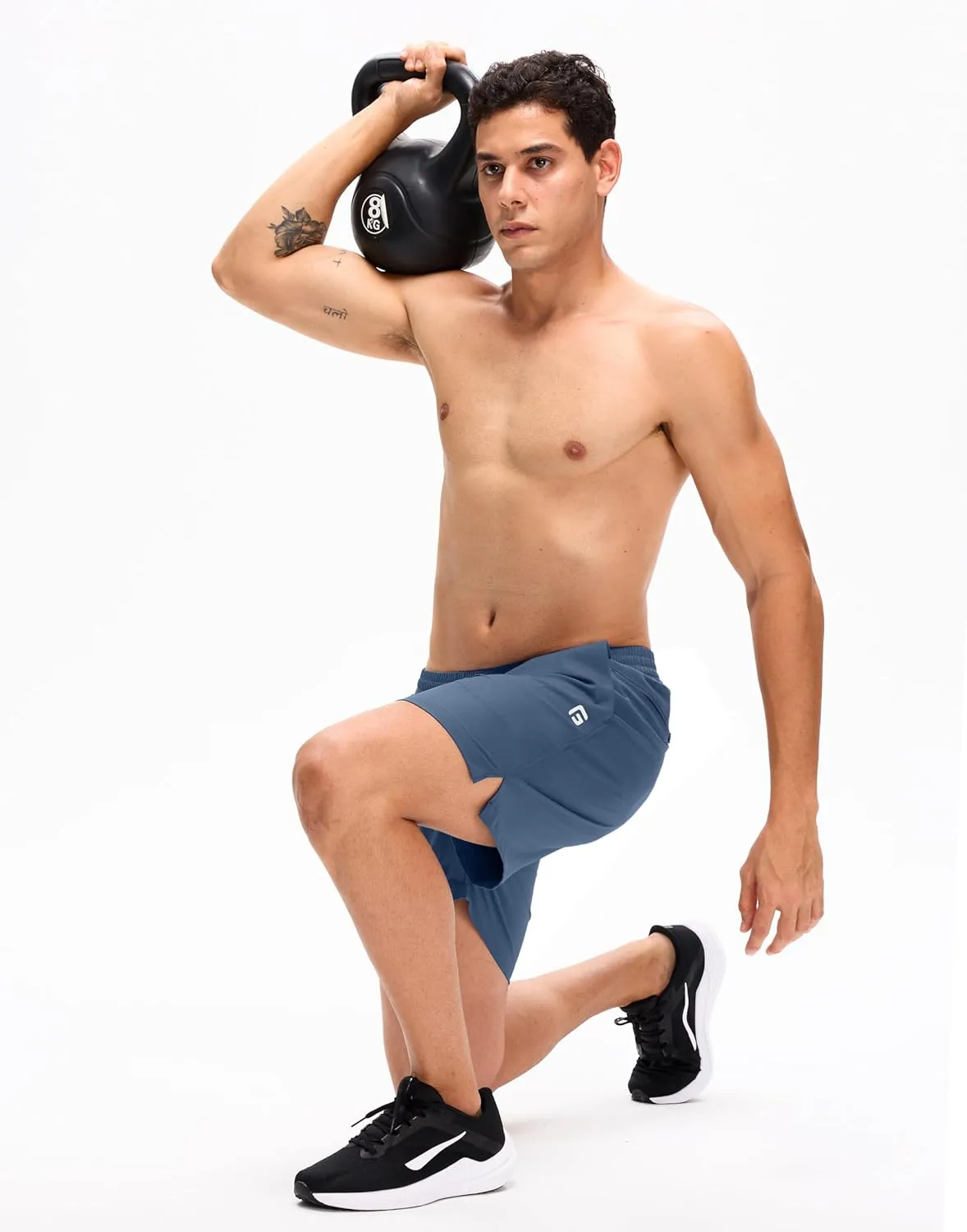 Men's Lightweight Athletic Shorts with Zipper Pockets 7"/5"/9" Gym Workout Running Quick Dry Tennis Shorts for Men