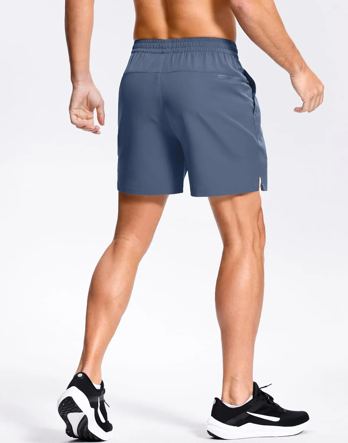 Men's Lightweight Athletic Shorts with Zipper Pockets 7"/5"/9" Gym Workout Running Quick Dry Tennis Shorts for Men