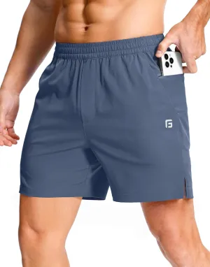 Men's Lightweight Athletic Shorts with Zipper Pockets 7"/5"/9" Gym Workout Running Quick Dry Tennis Shorts for Men