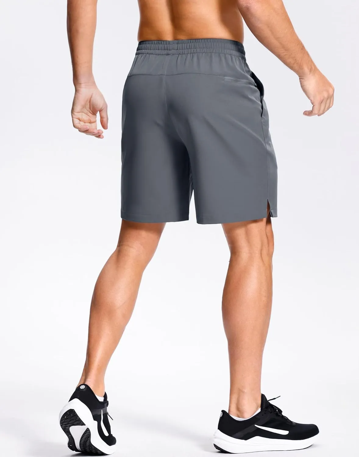 Men's Lightweight Athletic Shorts with Zipper Pockets 7"/5"/9" Gym Workout Running Quick Dry Tennis Shorts for Men