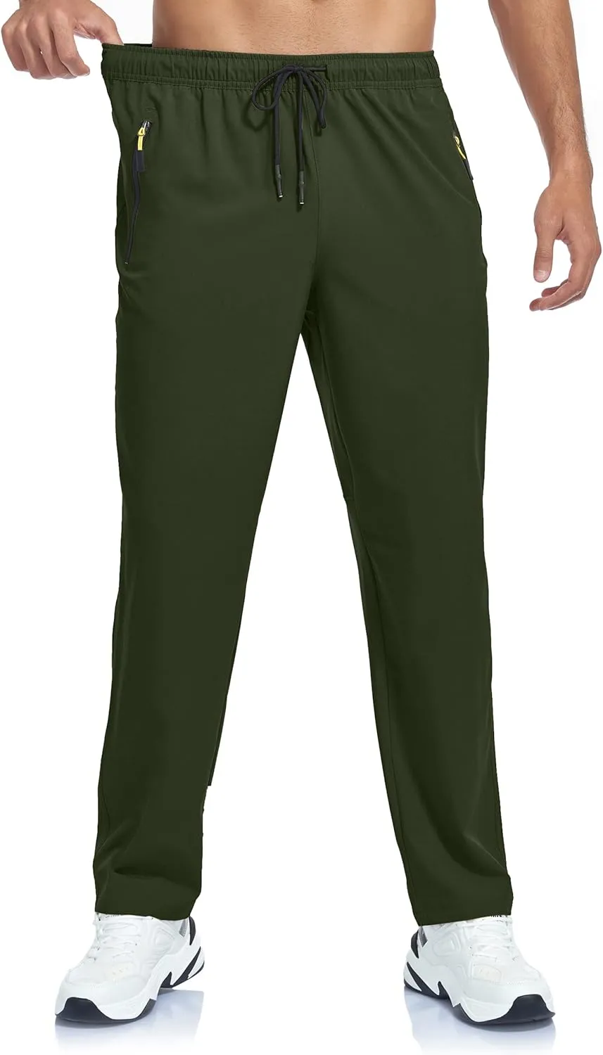 Men's Lightweight Hiking Pants Breathable Quick Dry Fit Waterproof Camping Fishing Running Athletic Active Jogger Pant