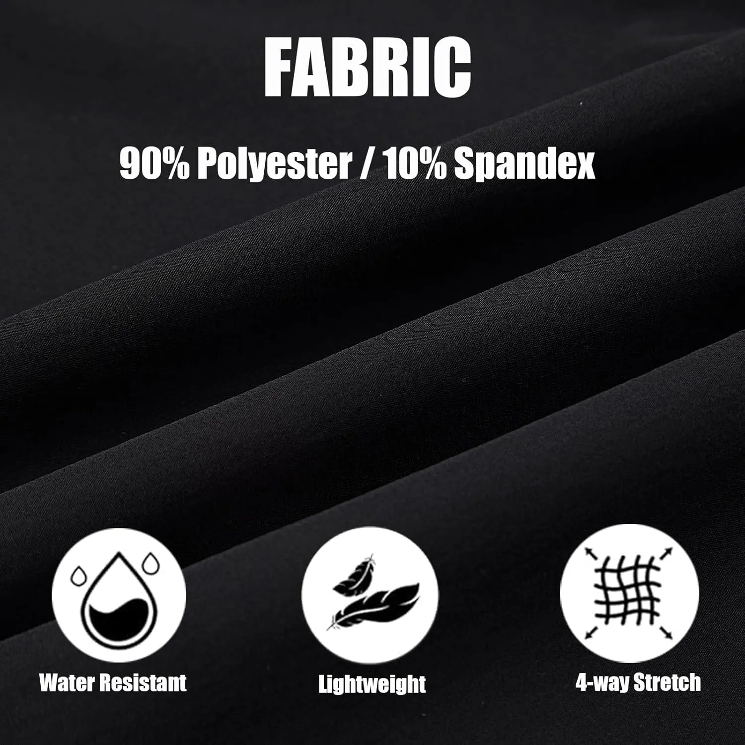 Men's Lightweight Hiking Travel Pants Breathable Athletic Fishing Active Joggers Zipper Pockets