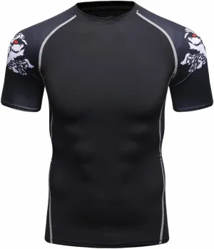 Men's Lightweight Short Sleeve Cool Dry Rashguards Compression Sports Workout T-Shirt
