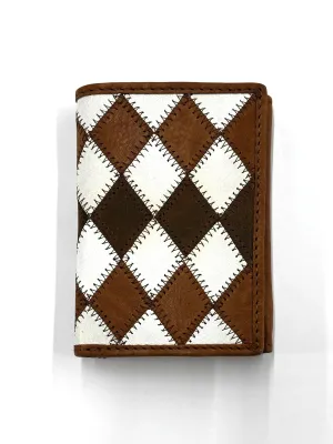 MENS NOCONA TRIFOLD WITH DIAMOND PATCHWORK