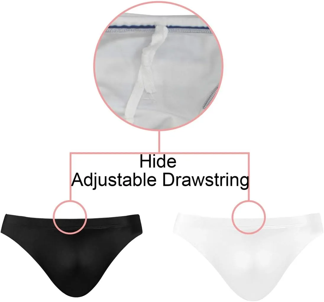 Men's Polyester Print Swim Briefs Soft Beach Swimwear Comfort Lightweight for Pool Surfing Summer Swim Trunks