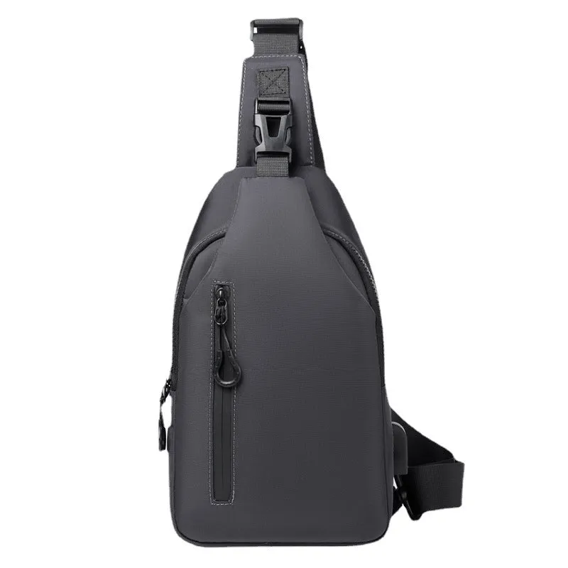 Men's Portable Simple Solid Color Cell Storage Men's Chest Bags