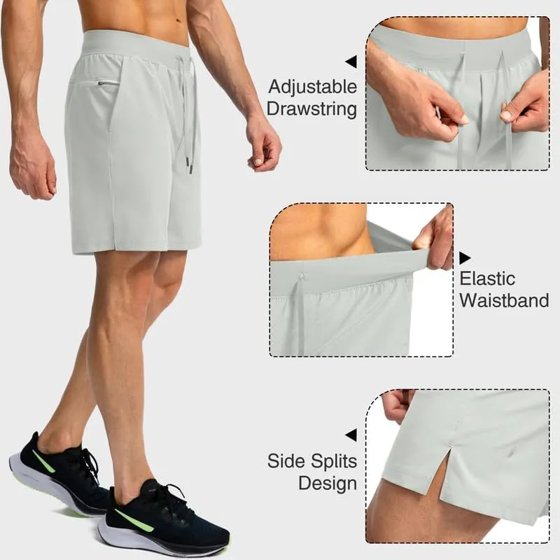 Men's Running Shorts with Zipper Pockets 7"/ 5"/ 9" Lightweight Quick Dry Basketball Gym Workout Athletic Shorts for Men
