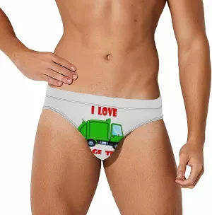 Men's Sexy Breathable Swim Briefs Quick Dry Bikini Swimwear with Drawstrings