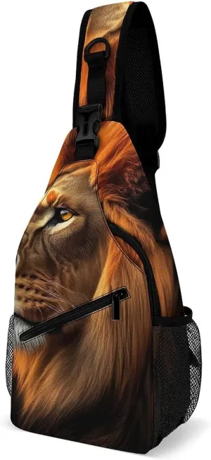 Mens Sling Bag with Adjustable Strap, Large Capacity Hiking Gym Chest Daypack Crossbody Shoulder Bag