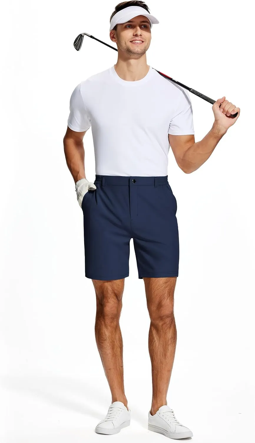 Mens Stretch Dress Shorts 9 Inch Lightweight Quick Dry Hiking Golf Shorts for Men Casual Outdoor Work 3 Pockets