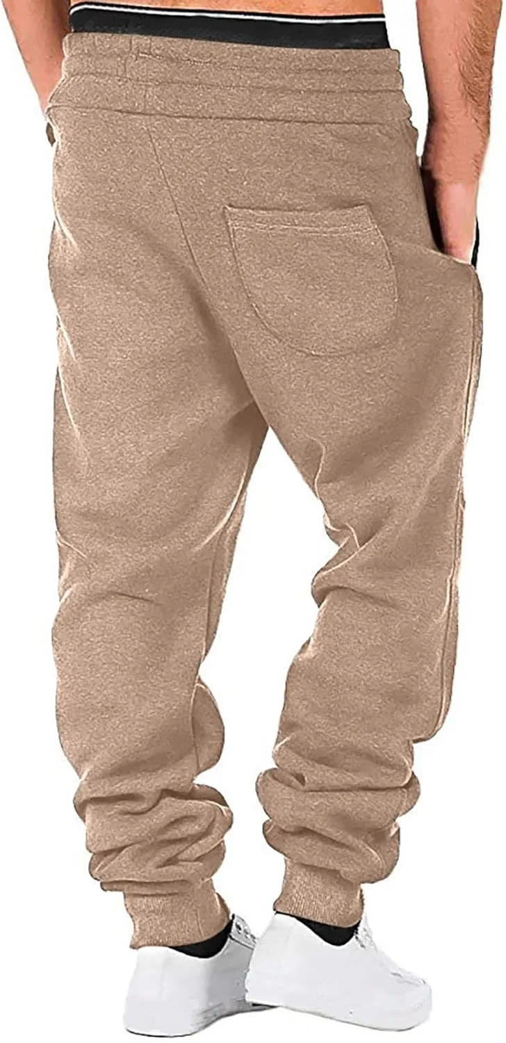 Men's Sweatpant Lightweight Drawstring Fashion Casual Joggers for Men Outdoor Sports Athletic Work Pants
