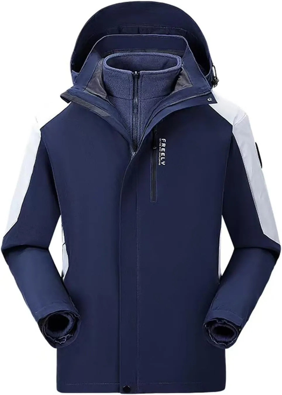 Mens Waterproof Ski Jacket Winter Windproof Snow Coat Outdoor Hiking Parka Raincoat Multi Pockets