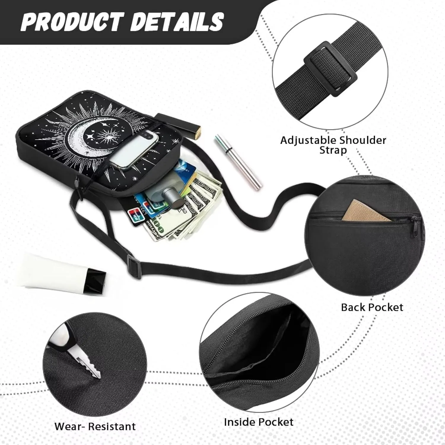 Messenger Bag for Women Crossbody Bag for Kids Satchel Bag Cell Phone Bag Purse