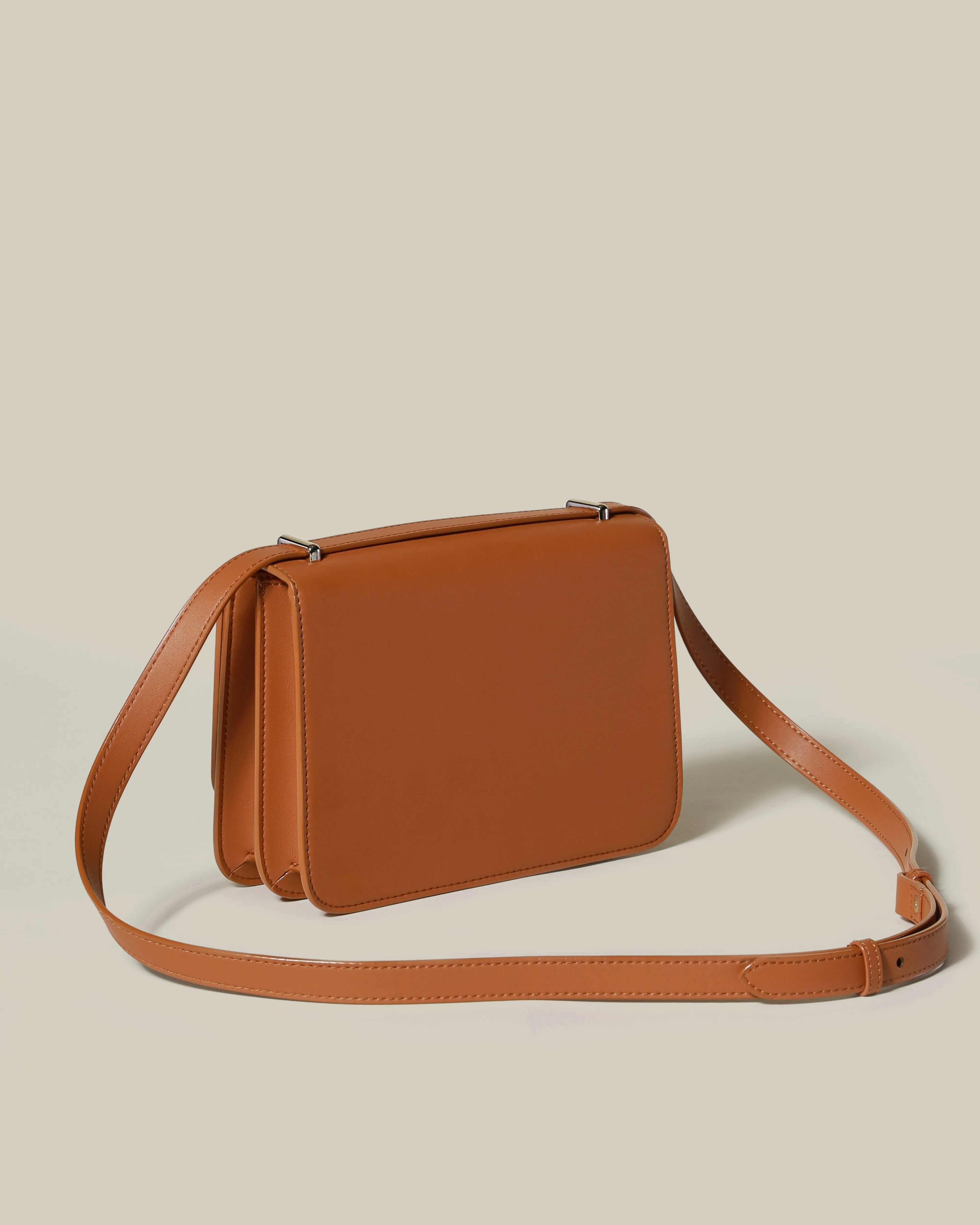 Metal Monogram Embellished Crossbody Bag