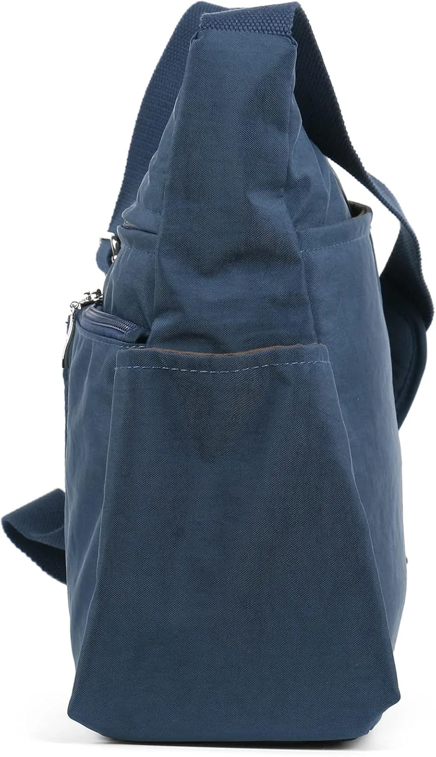MHCNLL Anti Theft Crossbody Purse RFID Women Nylon Waterproof Lightweight Shoulder Bag