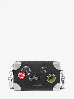 Micheal Kors Jeanie Small Embellished Signature Logo Crossbody Bag Black