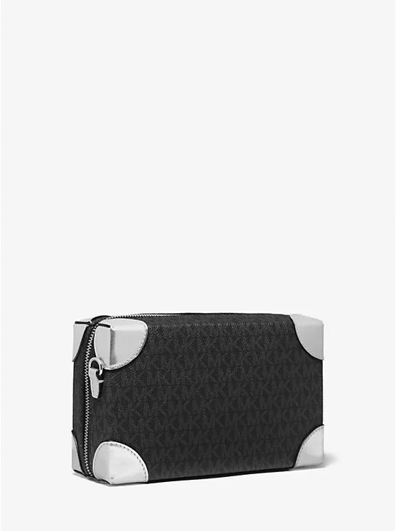 Micheal Kors Jeanie Small Embellished Signature Logo Crossbody Bag Black