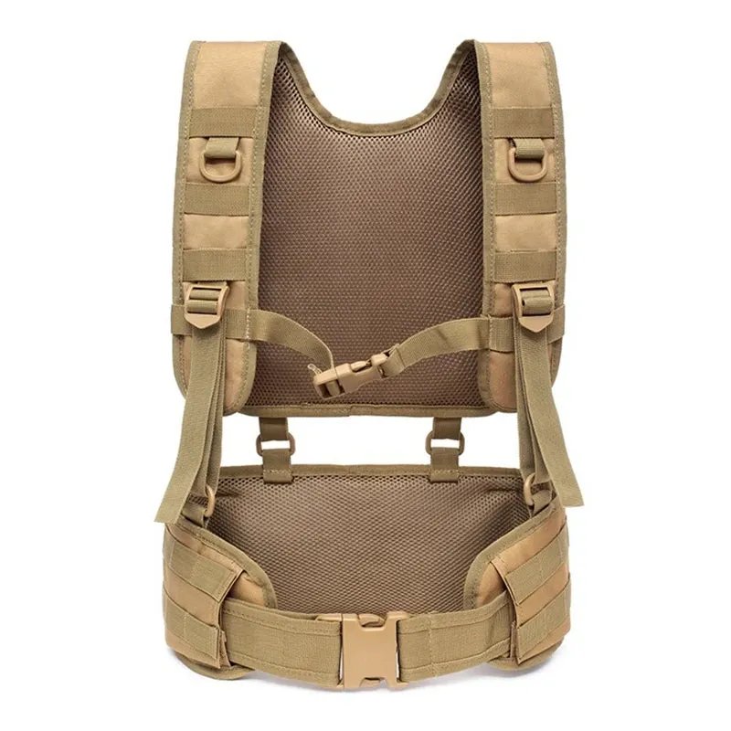 Military Tactical Vest with Detachable Molle Chest Rig and Waist Belt - Outdoor Hunting and Airsoft Equipment