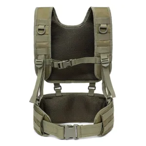 Military Tactical Vest with Detachable Molle Chest Rig and Waist Belt - Outdoor Hunting and Airsoft Equipment