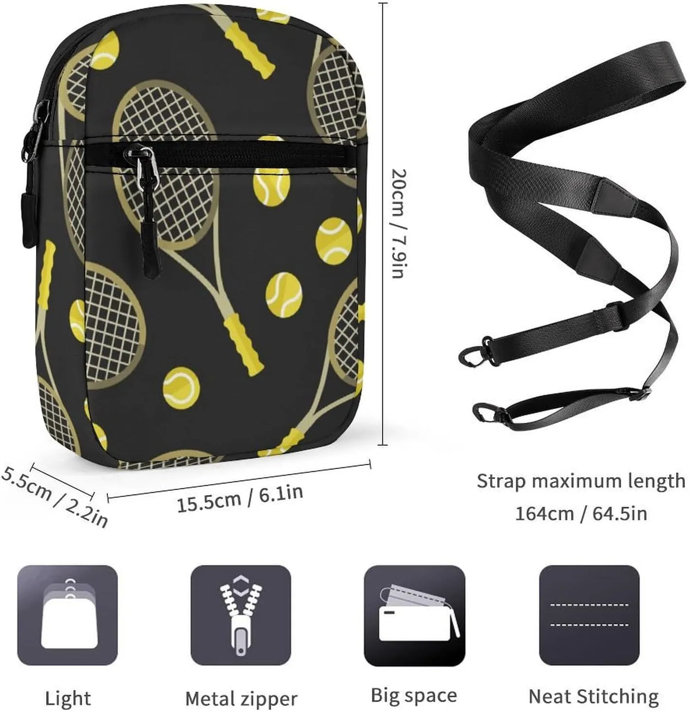Mini Crossbody Bag for Women, Waterproof Zipper Shoulder Bag Casual Cell Phone Purse Travel Pouch