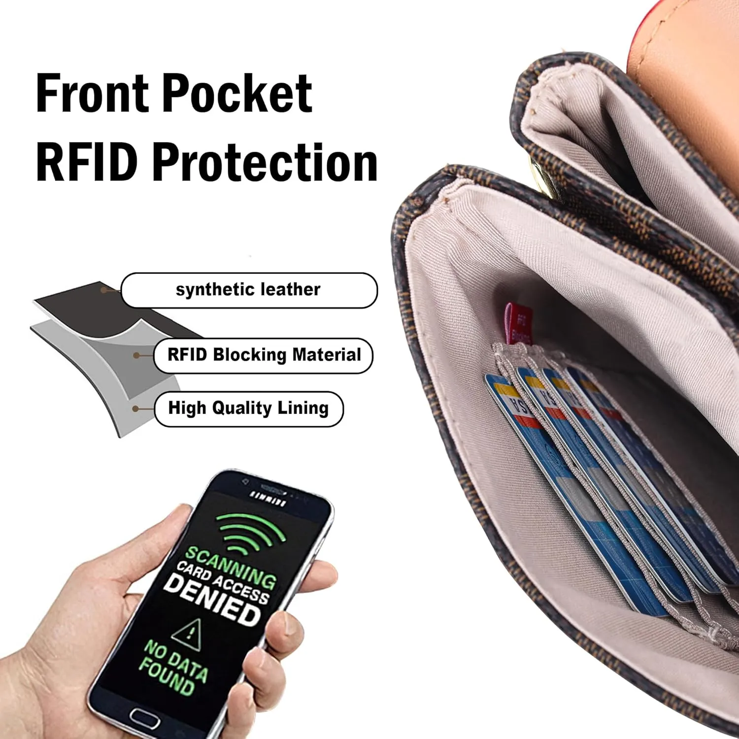 MINICAT Roomy Pockets Small Crossbody Bags Cell Phone Wallet Purses for Women