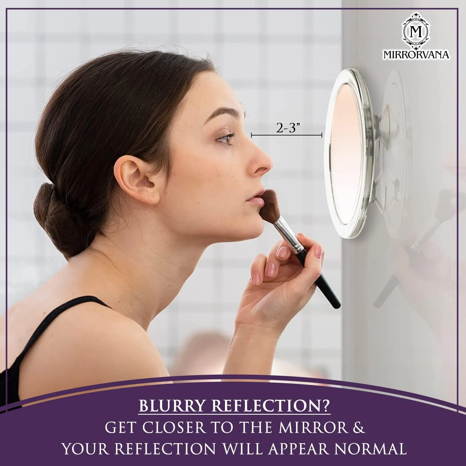 MIRRORVANA Magnifying Mirror Set 30x and 20x - Wall Mounted Makeup Mirror with Suction Cup, Small Magnifying Mirror for Bathroom, 15cm (30 X) and 10cm (20 X)