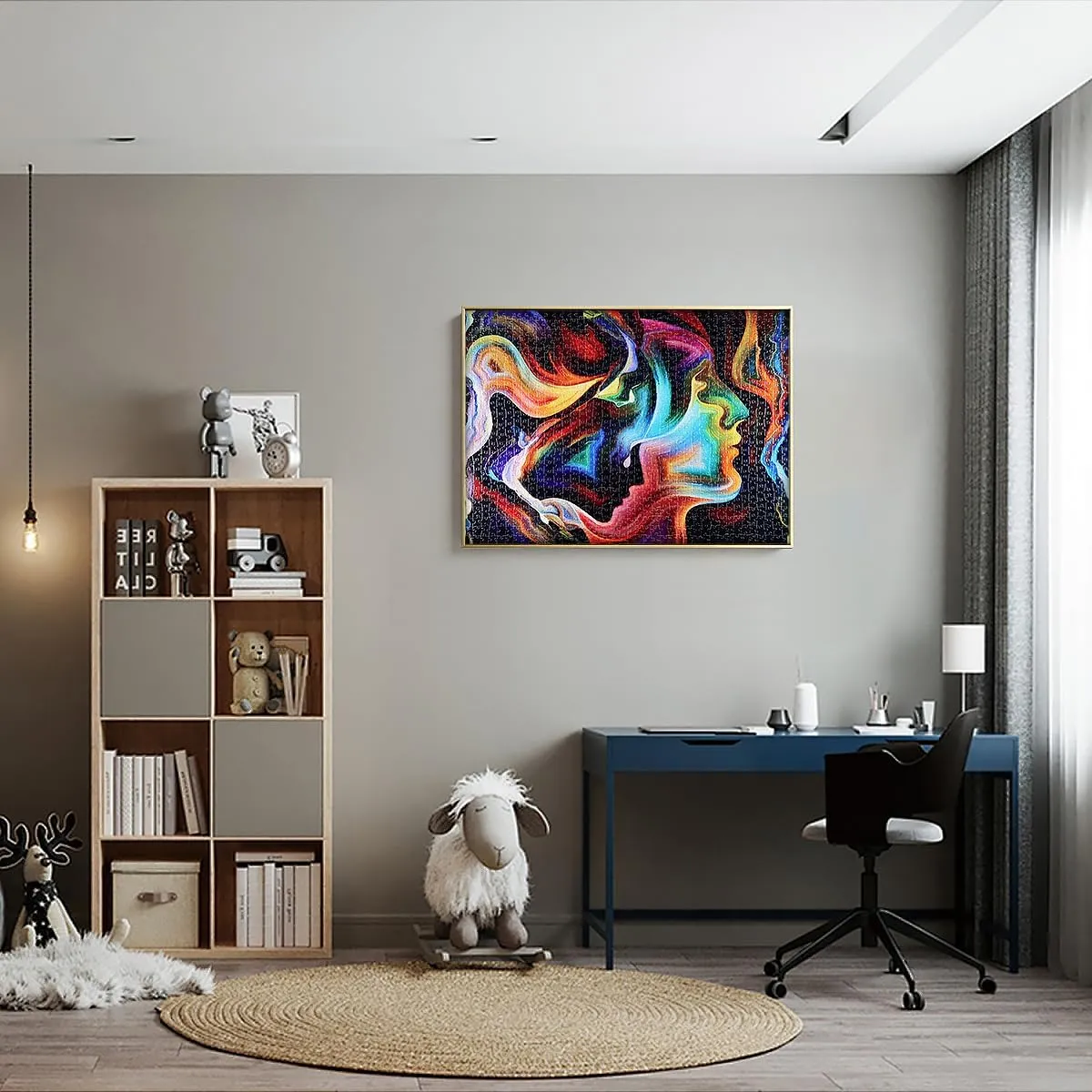 MISITU 1000 Pieces Jigsaw Puzzles for Adults Impossible Difficult Challenging Hard Puzzles Abstract Face Puzzle Art Jigsaw Puzzle Birthday Graduation Home Decoration 28 x 20 inch