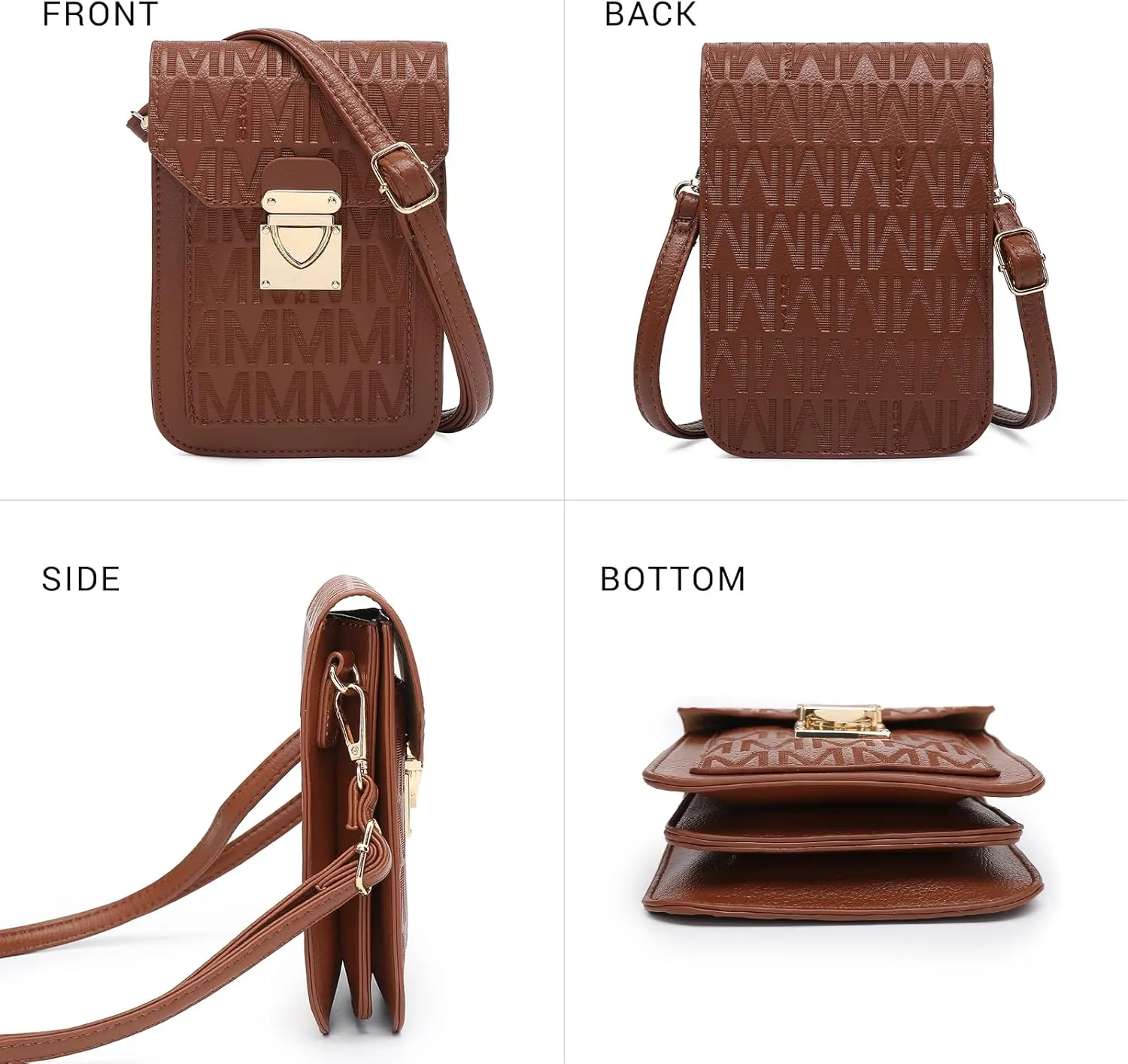 MKP Women Fashion Signature Lightweight Cute Small Crossbody Bags Cell Phone Purse Wallet Shoulder Bag With Snap Closure