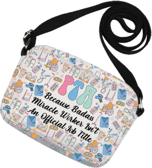 MNIGIU Funny Physical Therapist Assistant Gift PTA Crossbody Bag for PT Assistant PT Nurse