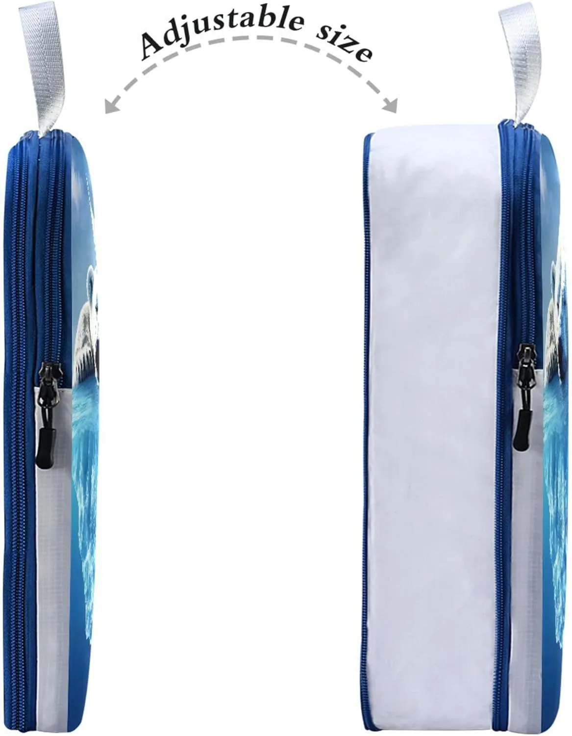 MNSRUU Compression Packing Cubes for Suitcases 3 Set, Polar Bear Glacier Travel Luggage Organiser Portable Toiletry Storage Bags for Clothes Shoes Home Storage
